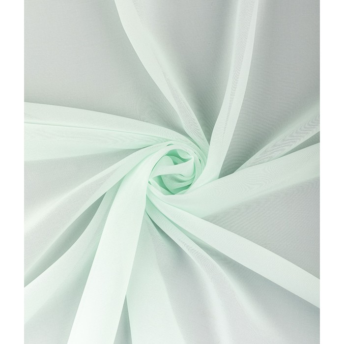 Тюль «Вуаль шелк», размер 300x260 см, цвет мятный - Фото 1