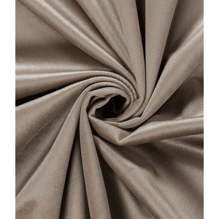 Штора «Велюр», размер 200x260 см, цвет серо-бежевый - Фото 1