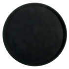 Поднос прорезиненный d=36 см, цвет черный - Фото 1