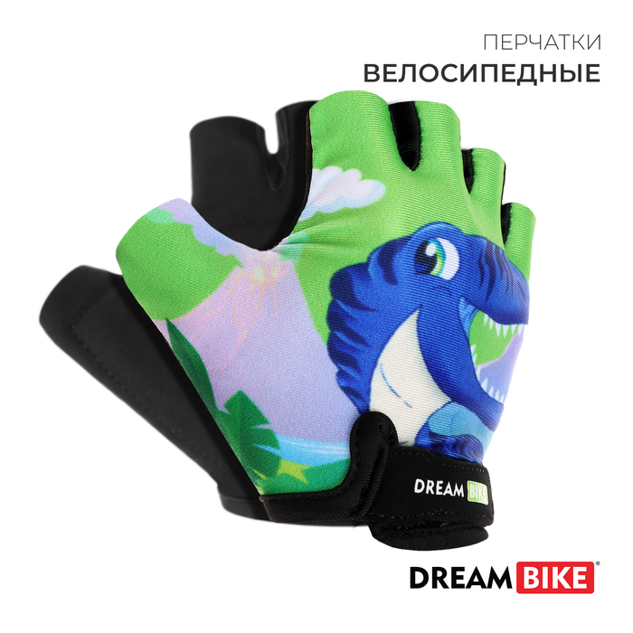 Перчатки велосипедные Dream Bike «Динозавр», детские, р. M - Фото 1