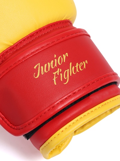 Перчатки боксёрские детские FIGHT EMPIRE, JUNIOR FIGHTER, красно-жёлтые, размер 4 oz