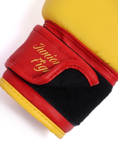 Перчатки боксёрские детские FIGHT EMPIRE, JUNIOR FIGHTER, красно-жёлтые, размер 4 oz