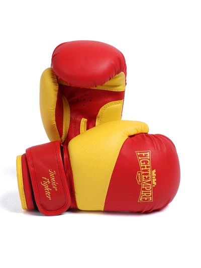 Перчатки боксёрские детские FIGHT EMPIRE, JUNIOR FIGHTER, красно-жёлтые, размер 6 oz