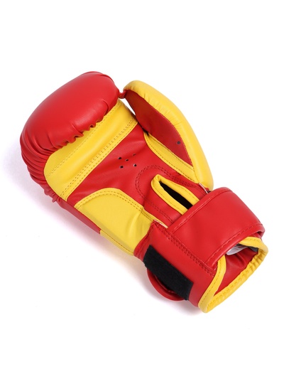 Перчатки боксёрские детские FIGHT EMPIRE, JUNIOR FIGHTER, красно-жёлтые, размер 6 oz