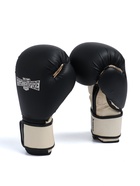 Перчатки боксёрские FIGHT EMPIRE, SPARTACUS, размер 14 oz, чёрно-бежевые - Фото 7