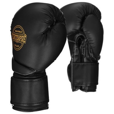 Перчатки боксёрские FIGHT EMPIRE, PLATINUM, чёрно-белые, размер 10 oz