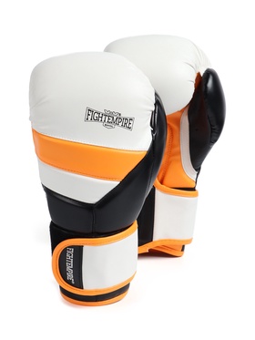 Перчатки боксёрские FIGHT EMPIRE, RATTLE, бело-чёрный, размер 10 oz