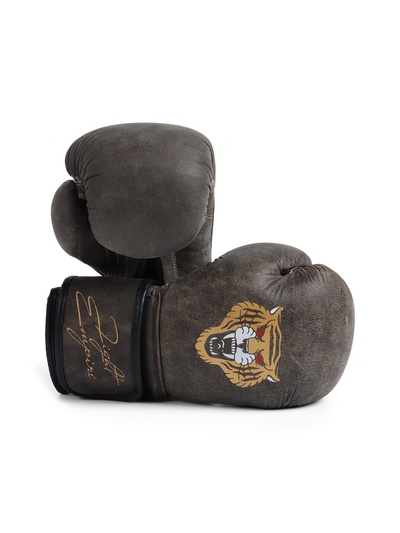 Перчатки боксёрские FIGHT EMPIRE, RETRO, кожа, размер 8 oz