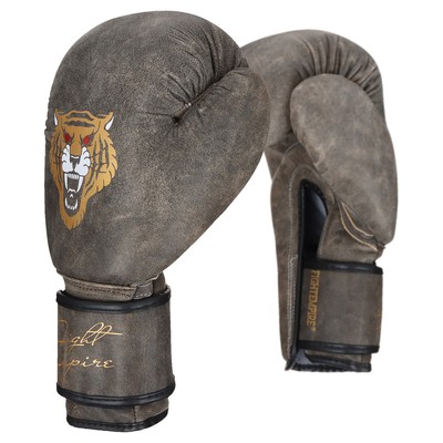 Перчатки боксёрские FIGHT EMPIRE, RETRO, кожа, размер 12 oz