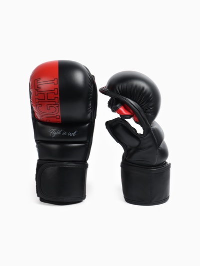 Перчатки для ММА FIGHT EMPIRE, SPARRING, размер L, чёрно-красные