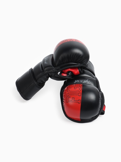 Перчатки для ММА FIGHT EMPIRE, SPARRING, размер L, чёрно-красные