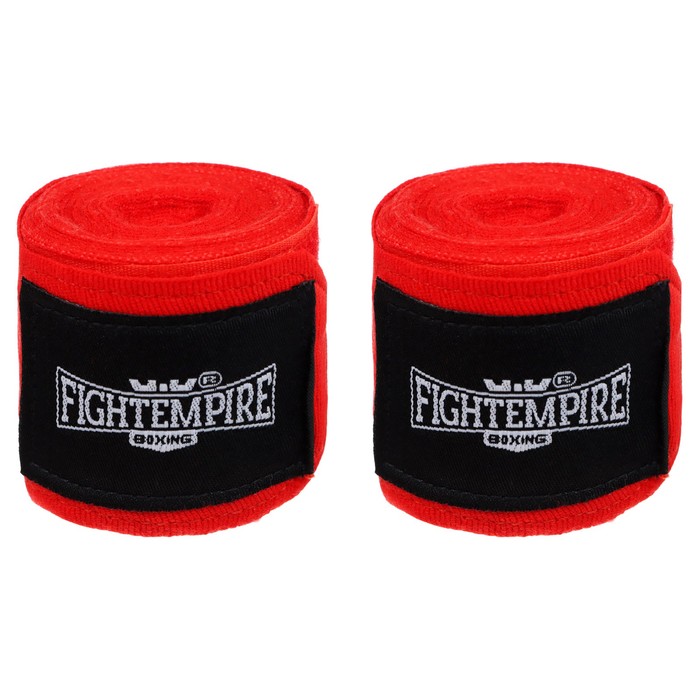 Бинт боксёрский эластичный FIGHT EMPIRE 3 м, цвет красный - Фото 1