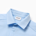 Рубашка для мальчика MINAKU: School Collection, цвет голубой, рост 116 см - Фото 7
