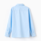 Рубашка для мальчика MINAKU: School Collection, цвет голубой, рост 116 см - Фото 9