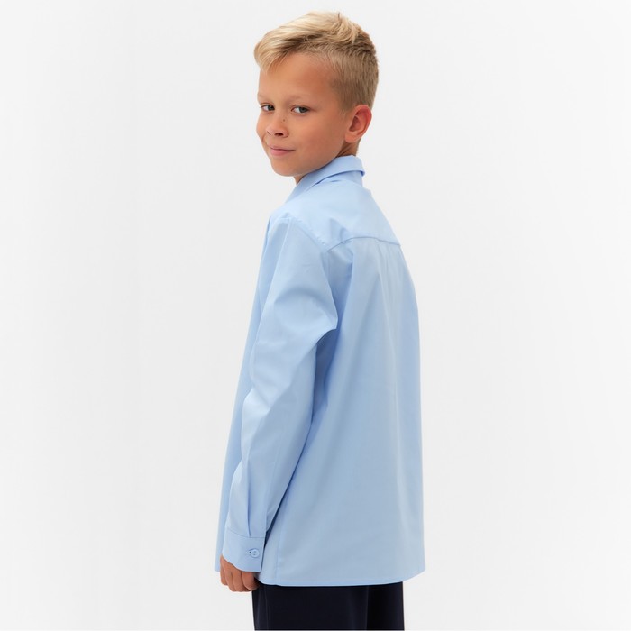 Рубашка для мальчика MINAKU: School Collection, цвет голубой, рост 134 см