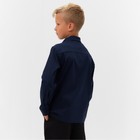 Рубашка для мальчика MINAKU: School Collection, цвет тёмно-синий, рост 116 см - Фото 5