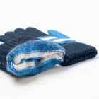 Перчатки детские, цвет тёмно-синий размер 18 - Фото 3