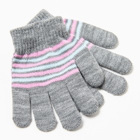Перчатки детские, цвет серый, размер 14