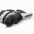 Перчатки детские, цвет чёрный, размер 14 - Фото 3