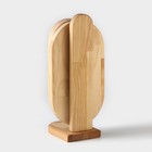Набор деревянных менажниц и сервировочных досок на подставке Adelica, 3 шт, 25×14 см, 23×12 см, 21×10 см - Фото 3