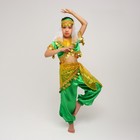 Карнавальный костюм «Восточная красавица. Азиза», цвет зелёно-жёлтый, рост 122-128 см - фото 319966534