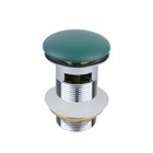 Донный клапан Bronze de Luxe 1001/1G, для раковины, с переливом, керамика/латунь, зеленый - Фото 1