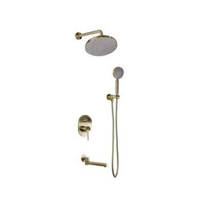 Душевая система Bronze de Luxe SCANDI 14582BR, встраиваемая, тропический душ, излив 240 мм   1003842