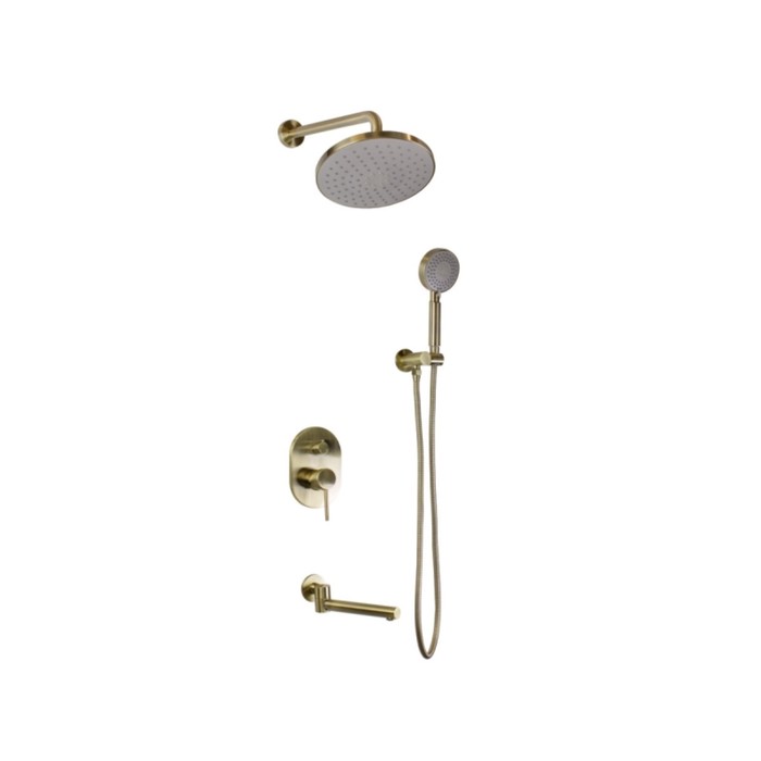 Душевая система Bronze de Luxe SCANDI 14582BR, встраиваемая, тропический душ, излив 240 мм   1003842 - Фото 1