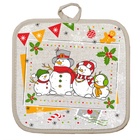 Прихватка «Марка», 18?18 см, лён 50%, хлопок 50%, 160 г/м? (комплект 2 шт) - фото 59795935