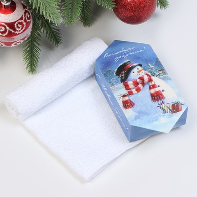 Полотенце махровое «Этель. Рождественский вечер», 30×30 см, хлопок 100%