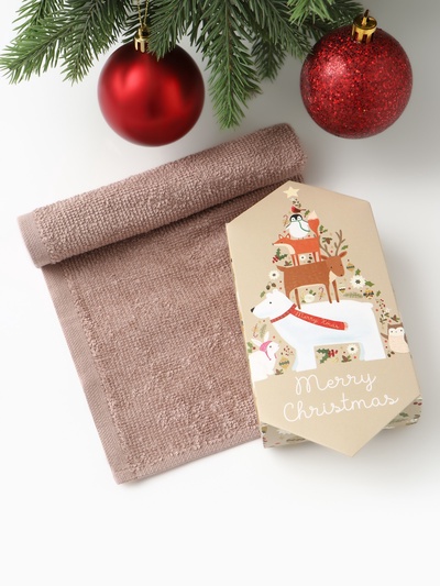 Полотенце махровое «Этель. Звериная ёлка», 30×30 см, хлопок 100%