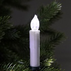 Светодиодные свечи на прищепках 10 см, 10 штук, батарейки ААх1 (не в комплекте), пульт ДУ, свечение белое - Фото 4
