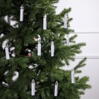 Светодиодные свечи на прищепках 10 см, 10 штук, от батареек ААх1, пульт ДУ, свечение белое - Фото 6