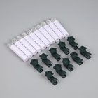 Светодиодные свечи на прищепках 10 см, 10 штук, от батареек ААх1, пульт ДУ, свечение белое - Фото 10