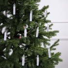 Светодиодные свечи на прищепках 10 см, 10 штук, от батареек ААх1, пульт ДУ, свечение тёплое белое - Фото 5