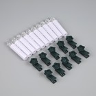 Светодиодные свечи на прищепках 10 см, 10 штук, батарейки ААх1 (не в комплекте), пульт ДУ, свечение тёплое белое - Фото 6