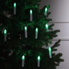 Светодиодные свечи на прищепках 10 см, 10 штук, батарейки ААх1 (не в комплекте), пульт ДУ, свечение мульти (RGB) - фото 7296450
