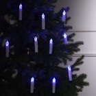 Светодиодные свечи на прищепках 10 см, 10 штук, батарейки ААх1 (не в комплекте), пульт ДУ, свечение мульти (RGB) - фото 7296452