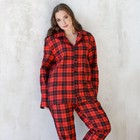 Комплект домашний женский «Классика», цвет красный, размер 48 - фото 4596807
