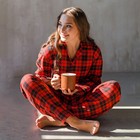 Комплект домашний женский «Классика», цвет красный, размер 50 - фото 22710410