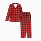 Комплект домашний женский «Классика», цвет красный, размер 50 - фото 23195783