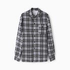 Рубашка мужская «Фланель», цвет серый, размер 50 - Фото 4