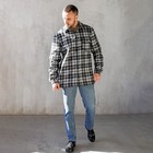 Рубашка мужская «Фланель», цвет серый, размер 54 - фото 10917721