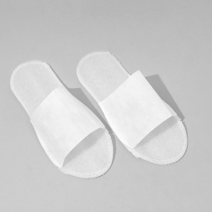 Тапочки одноразовые Антикризисные, 4 мм, белые - Фото 1