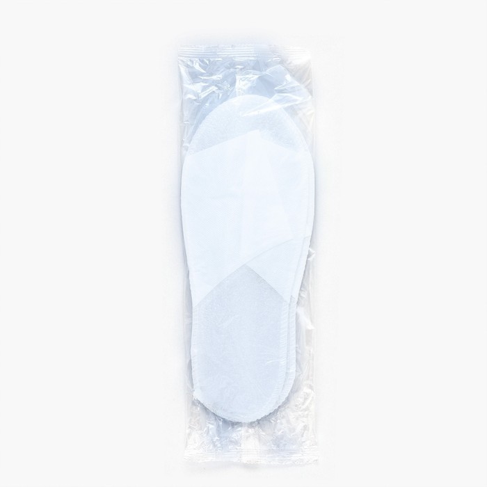 Тапочки одноразовые Антикризисные, 4 мм, белые - Фото 1