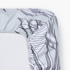 Простыня на резинке "Этель" Gray tropics, 160х200х25 см, 100% хлопок, поплин - фото 46453509