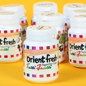 

Жевательная резинка без сахара ORIENT FRESH со вкусом тутти-фрутти, 60 г