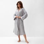 Халат жен.муслиновый LoveLife размер 42-44, цвет серый, 100% хл, 4-сл, 235 г/м² - Фото 2