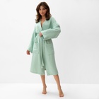 Халат женский муслиновый LoveLife, размер 42-44, цвет мятный, хлопок, 4-сл, 235 г/м² - Фото 2