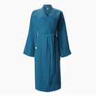 Халат женский муслиновый LoveLife, размер 46-48, синий, хлопок, 4-сл, 235 г/м² - Фото 2